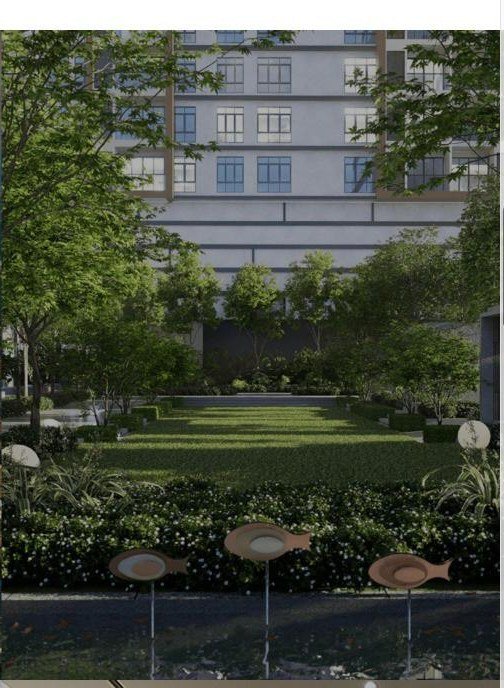 Landscaped gardens and communal lawn within the Khaya Residences grounds