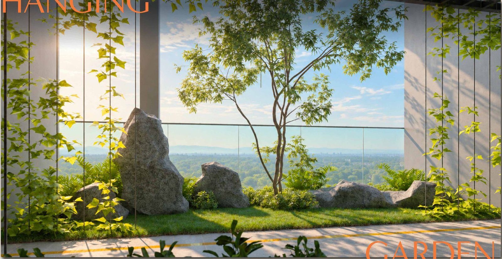 Artist's impression of the Hanging Garden on Level 53, Tower A