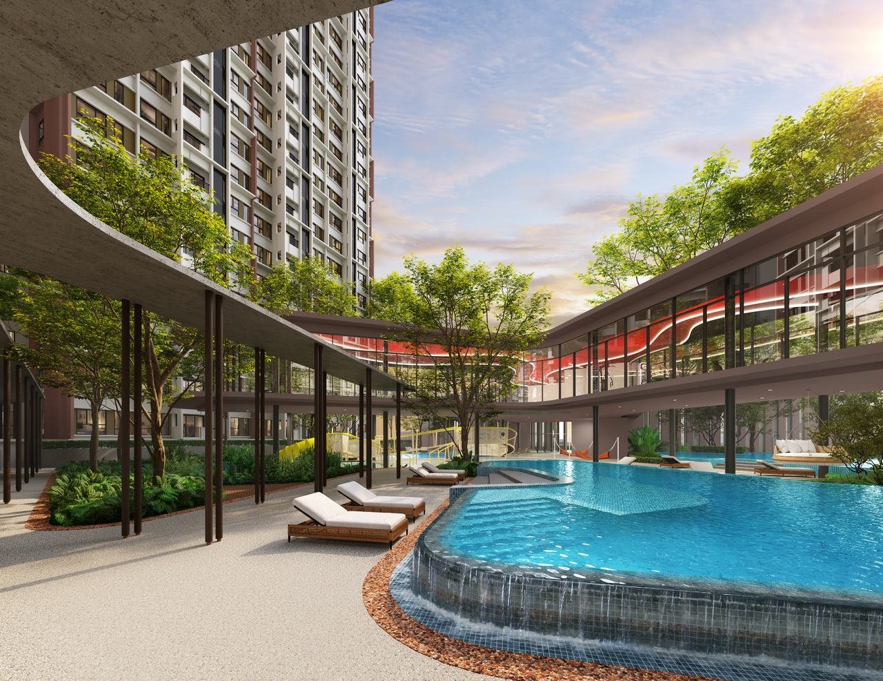 Artist's impression of the Level 8 pool and sun deck