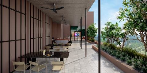 Artist's impression of the Sky BBQ terrace