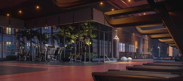 Gym at night