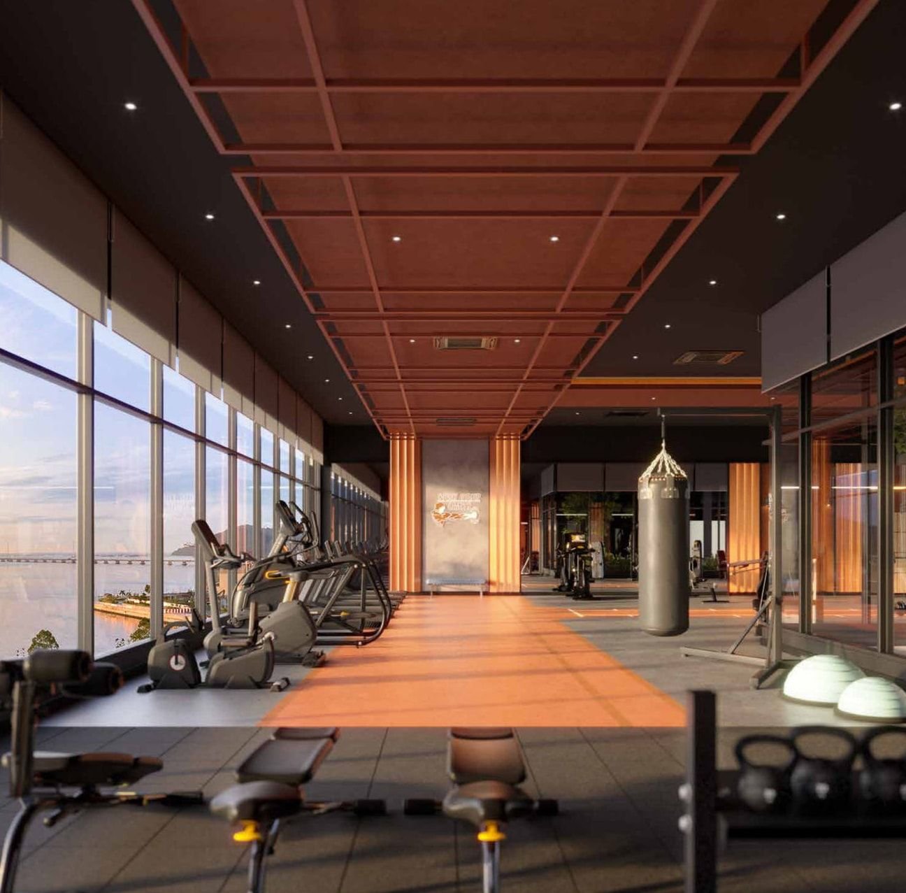 Artist's impression of the gym facing the sea